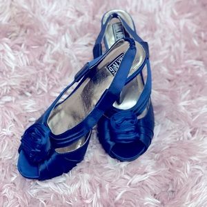 Blue Satin heels